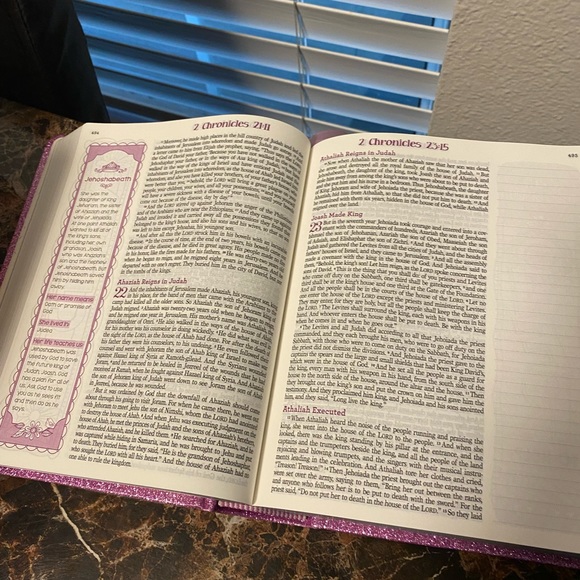 My Creative Bible for Girls, Journaling Bible - ESV - Purple Glitter Hardcover - Picture 13 of 16